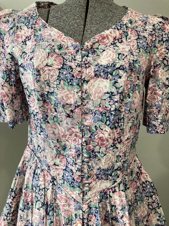 Vintage Laura Ashley Cotton Dress, Floral