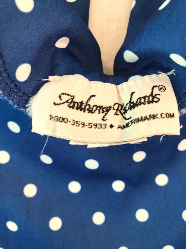 Bright blue with Polk a dots Vintage Dress