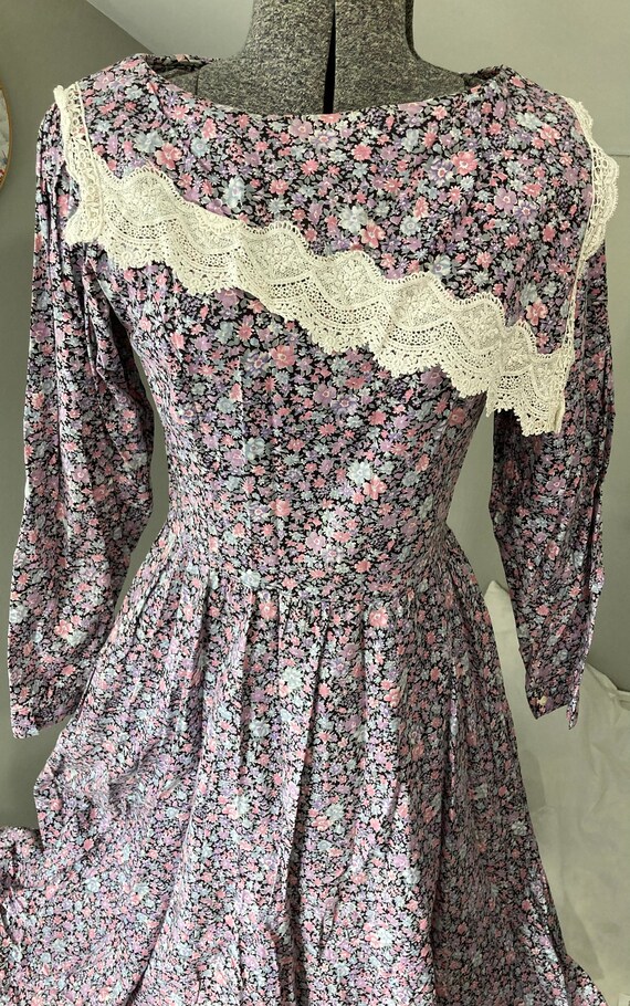 Vintage Gunne Sax Cotton Dress, Floral