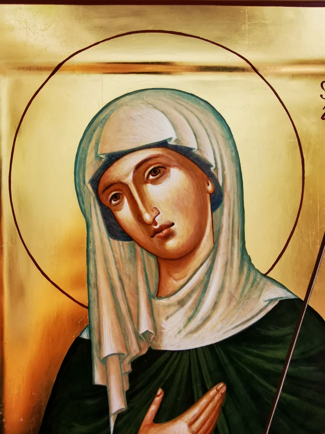 Saint Angela De Merici handpaintedartisanal Religious Etsy UK