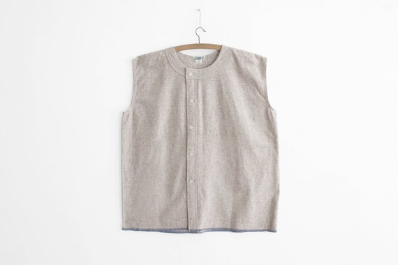 Mid Century French Work/Chore flannel Vest