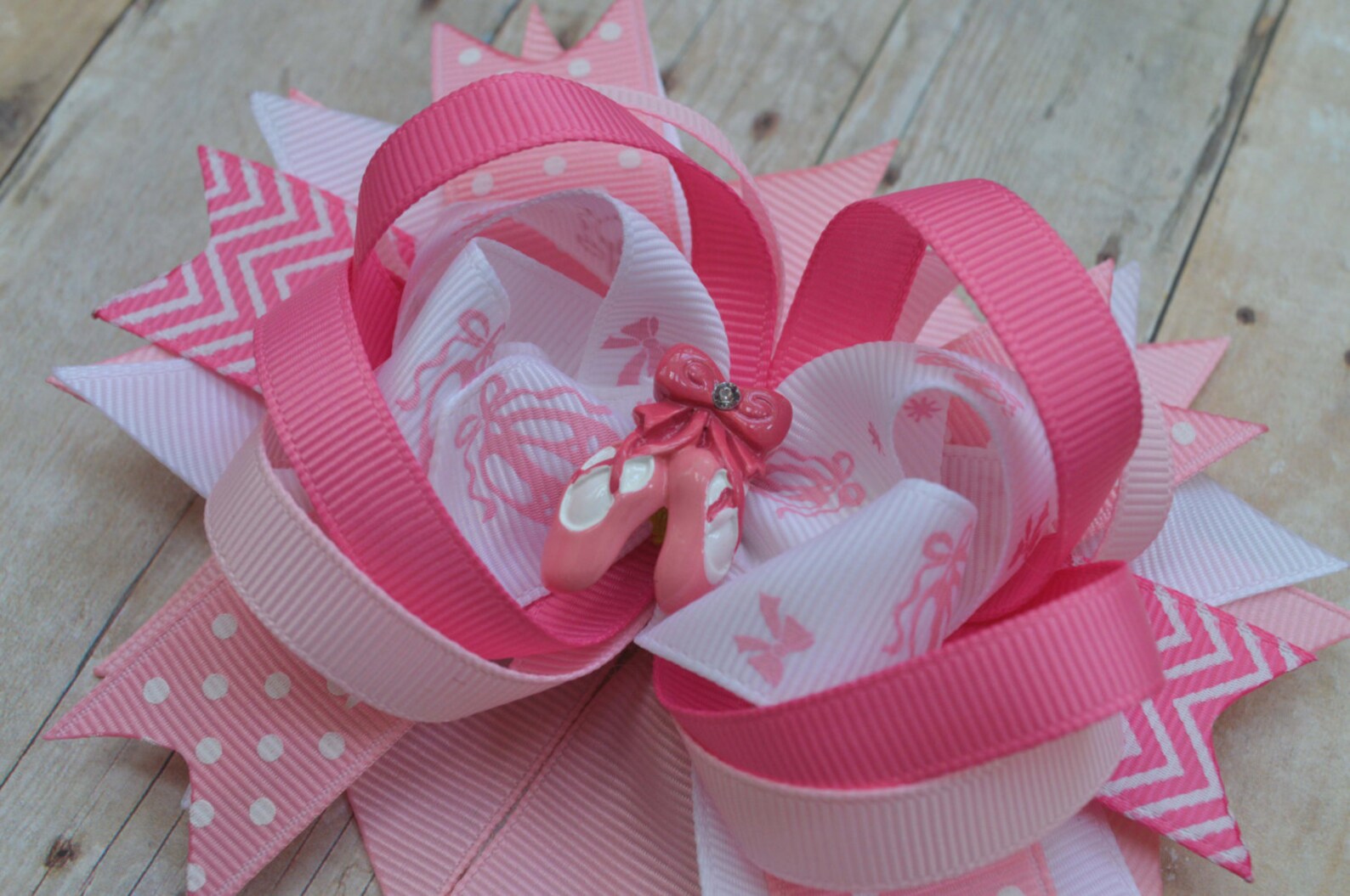 Ballerina Gift Dance Hair Bow Pink Ballerina Hair Bow Etsy