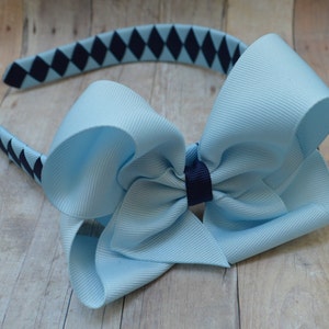 Blue and Green Headband Green and Navy Chevron Headband 34 Back to School Headband School Uniform Headband Emerald Green and Blue Headband
