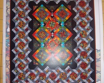 Paradise Quilt Pattern 83" X 102.5" Full/Queen size! In the Beginning Fabrics by Jason Yenter