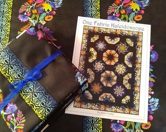 Bold & Bright Floral Kaleidoscope Twin Quilt Kit 64X86! In the Beginning Fabrics by Jason Yenter