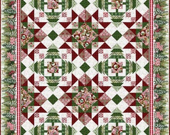 Nature's Winter! Big Twin Christmas Quilt Kit 76X105! In the Beginning Fabrics by Jason Yenter