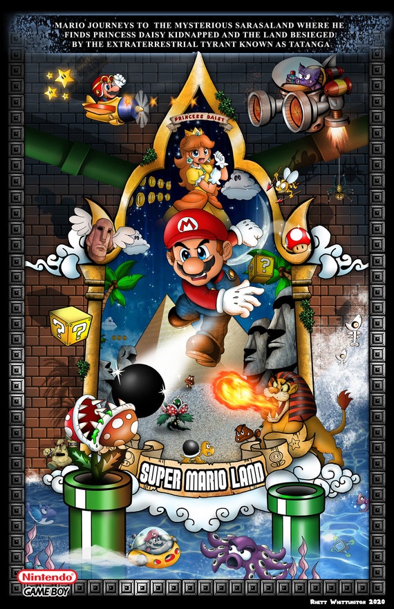Super Mario Land Poster Etsy Nederland