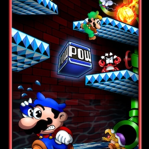 Mario Bros. Arcade Game Poster