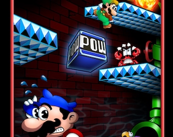 Mario Bros. Arcade Game Poster