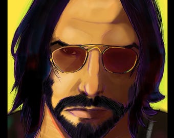 Johnny Silverhand Cyber Punk Poster