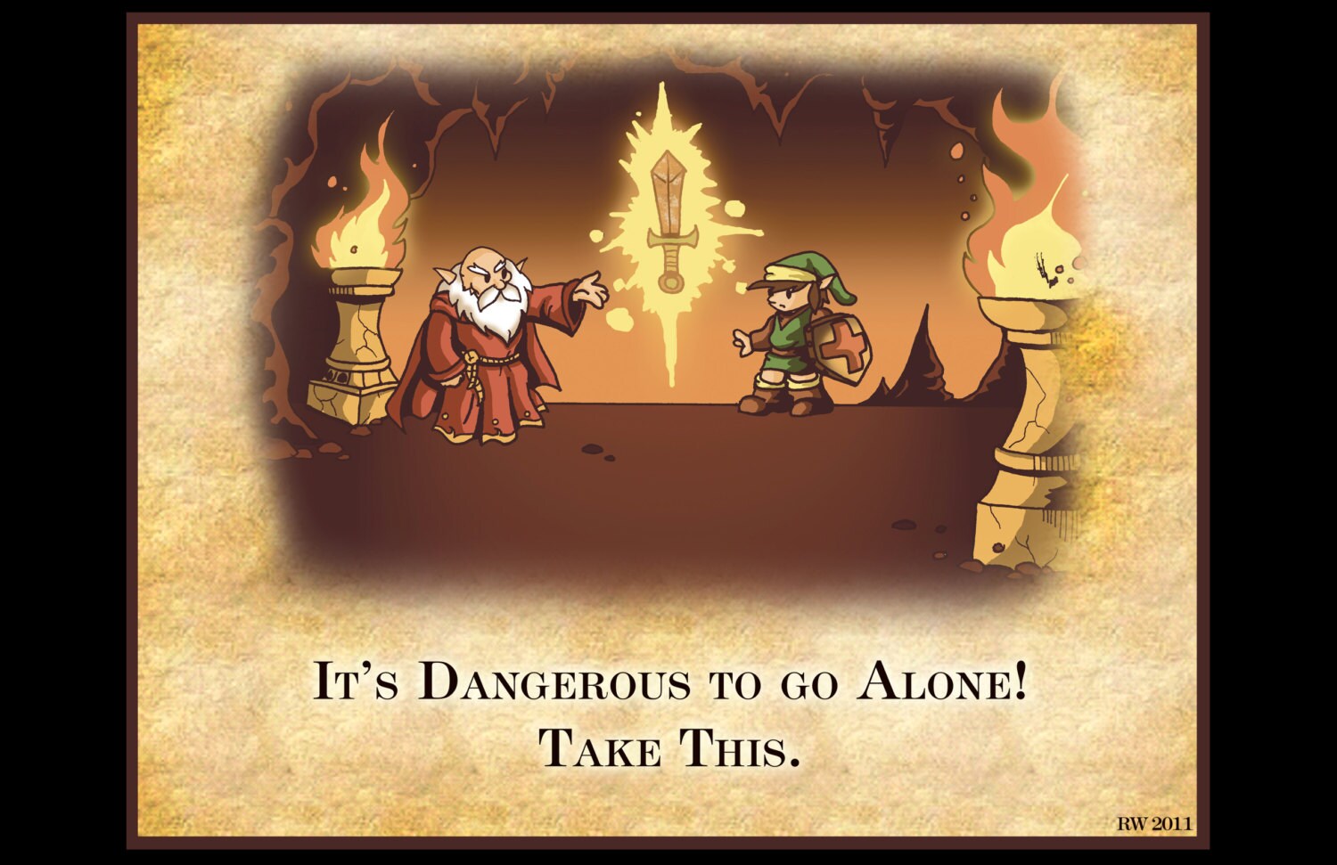 it's dangerous to go alone take this shirt
