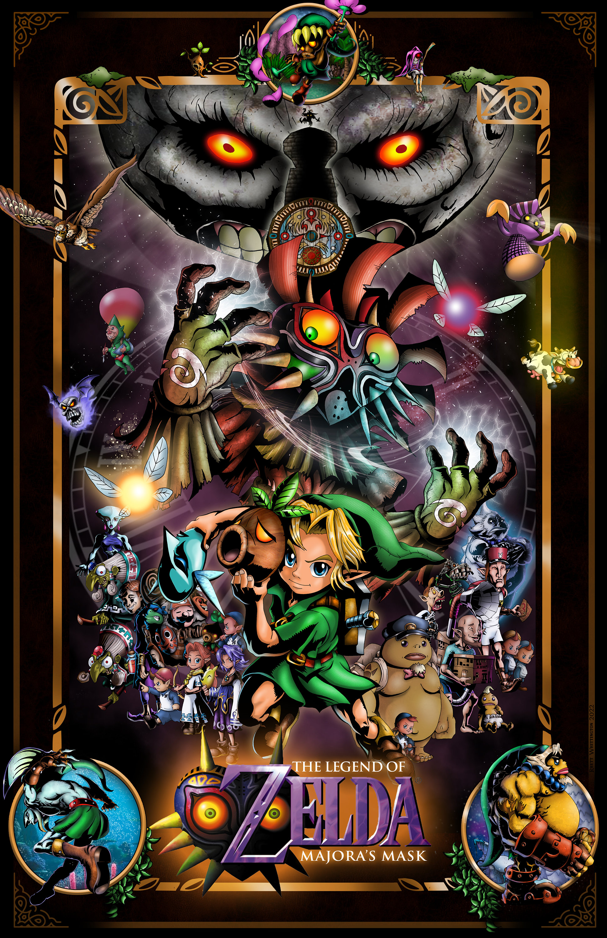 The Legend of Zelda Majora's Mask Large Poster Art Print in multiple sizes