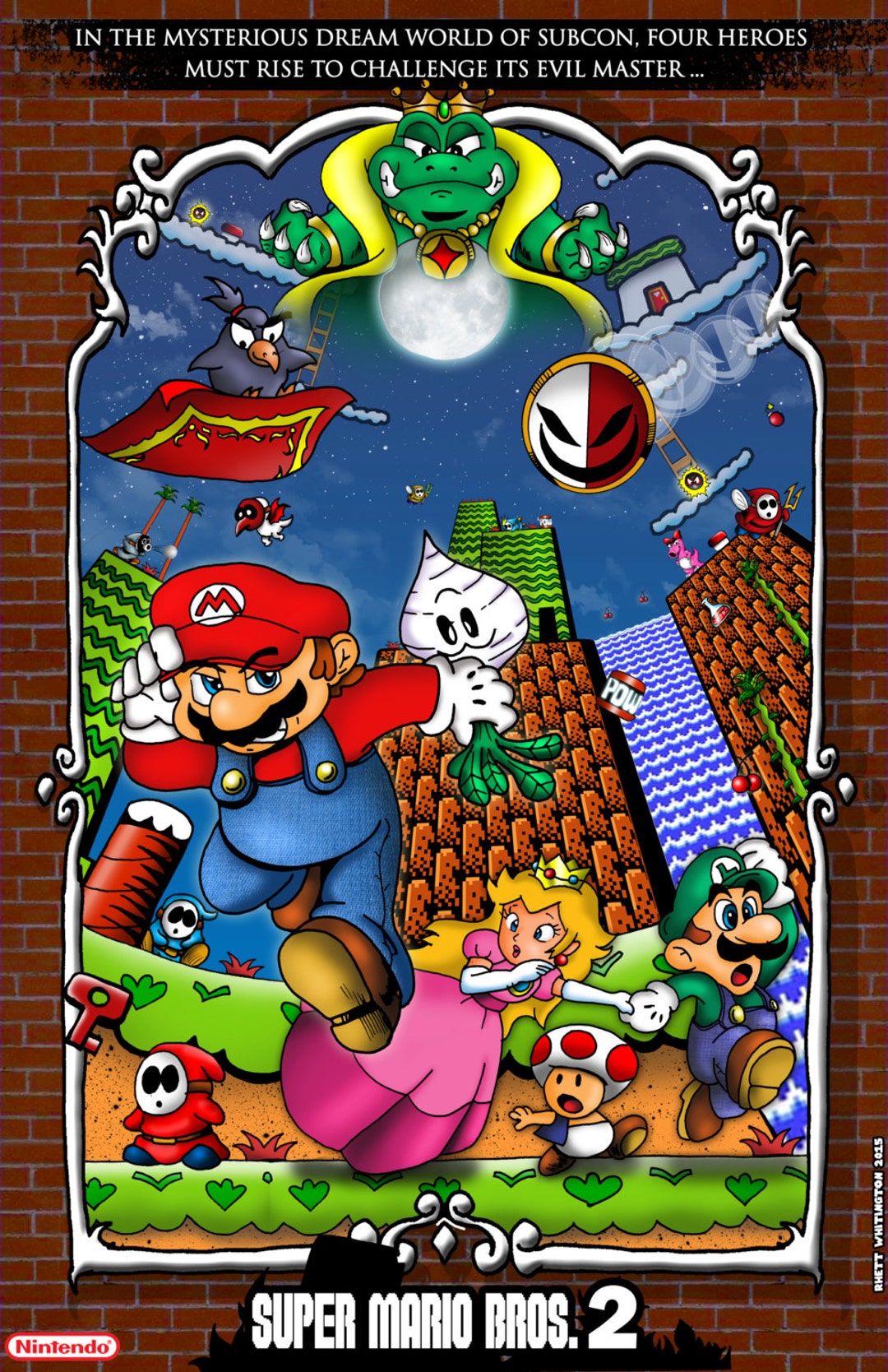 Super Mario Bros 2 Poster Etsy Super Mario Bros 2 Poster Etsy