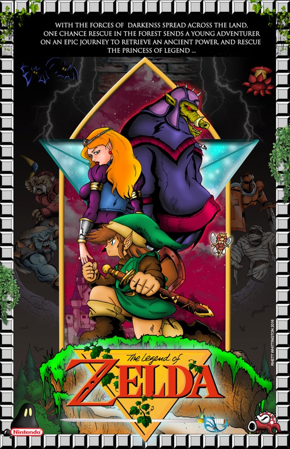 Legend of Zelda NES Poster 