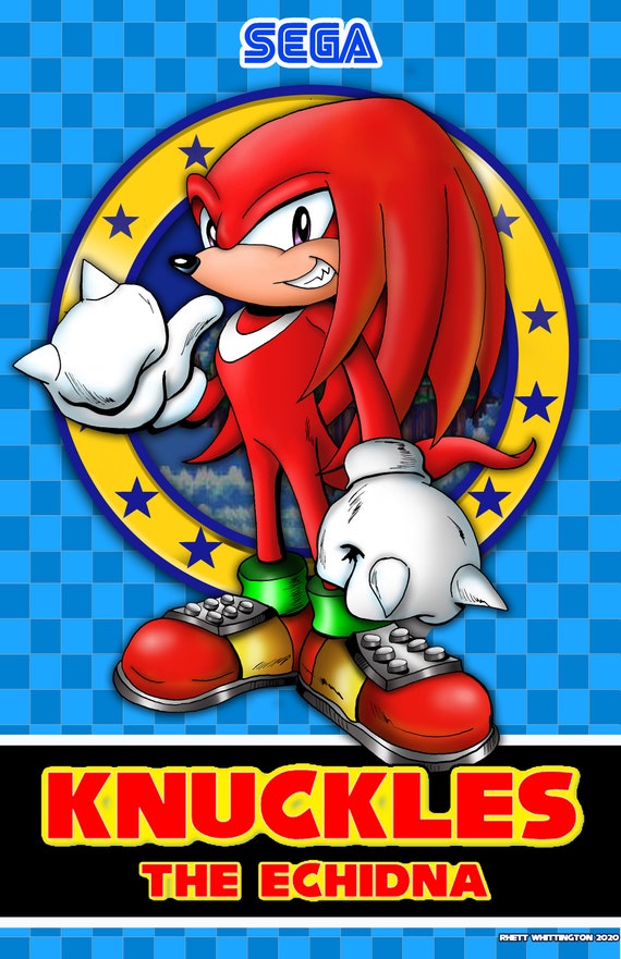 Knuckles the Echidna Poster Etsy Israel