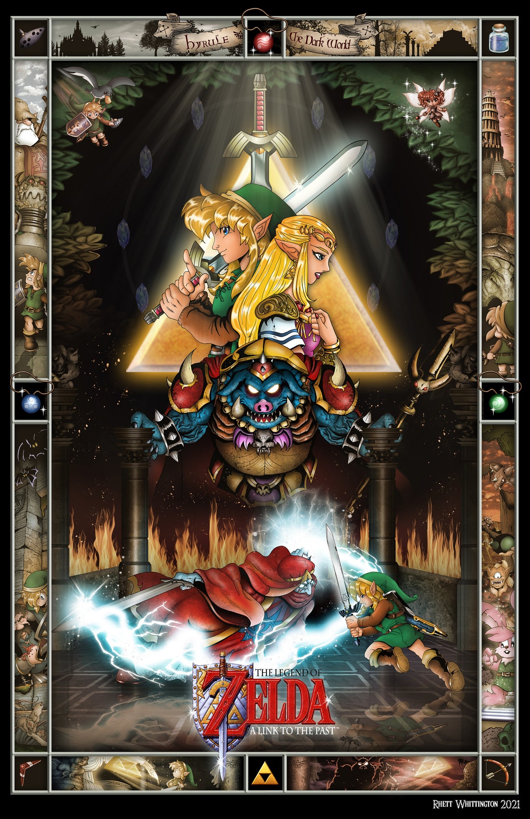 The Legend of Zelda: A Link to the Past Limited Edition Title Screen Print
