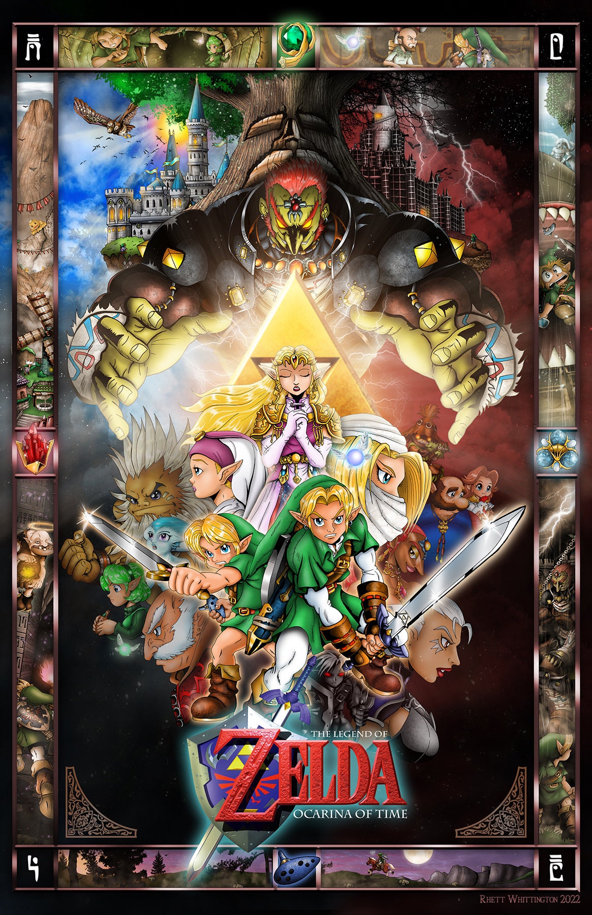 Big Poster The Legend Of Zelda Ocarina Of Time LO05 90x60 cm