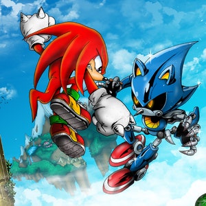 Knuckles VS Metal Sonic 