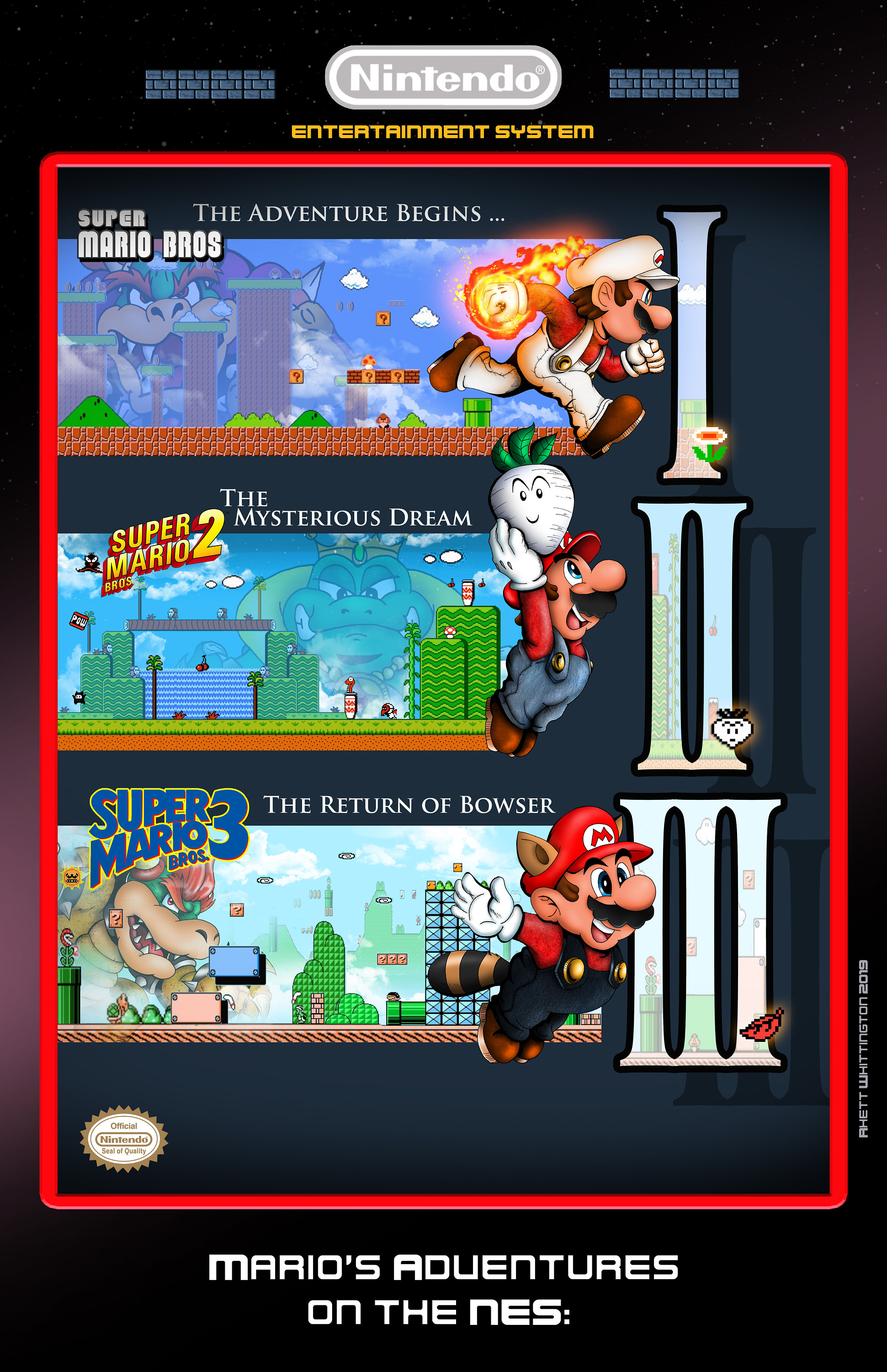 Mario 1 2 & 3 Poster - Etsy 日本