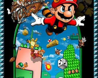 Super Mario Bros. 3 Poster - Etsy Israel