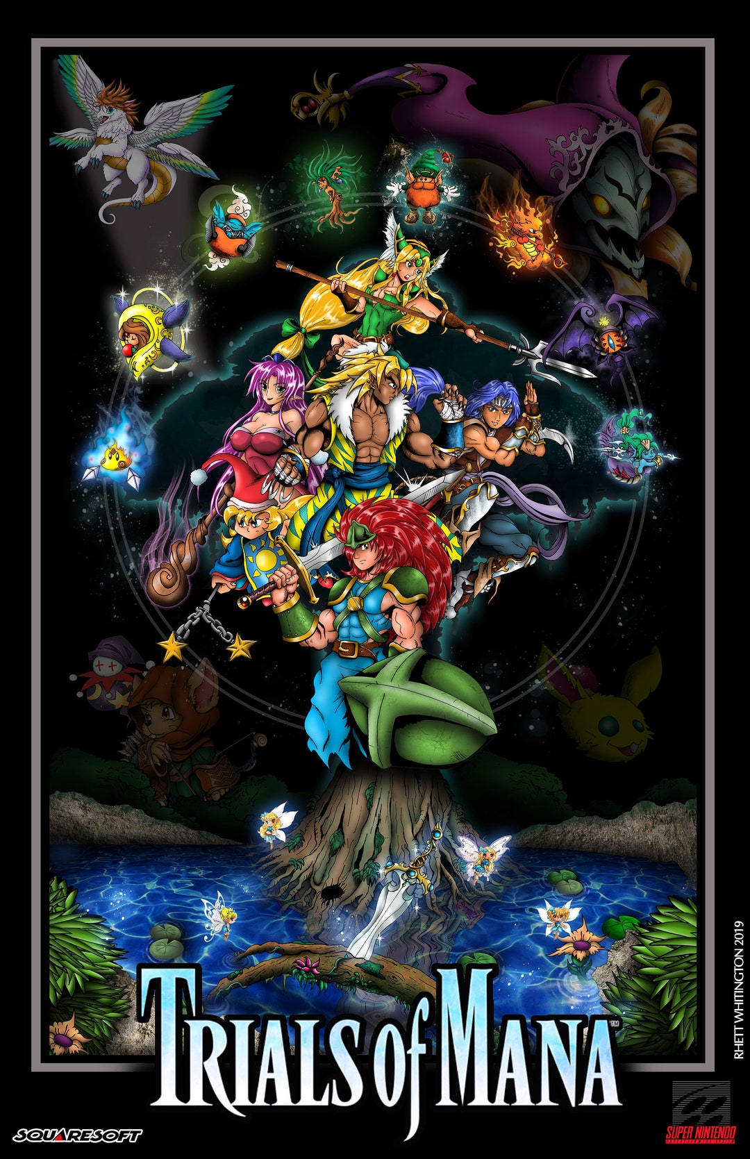 Trials of Mana / Sieken Densetsu 3 - Etsy Norway