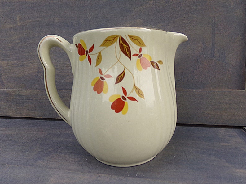 Hall Autumn Leaf Pitcher Vintage Jewel Tea 1950s Pitcher Etsy