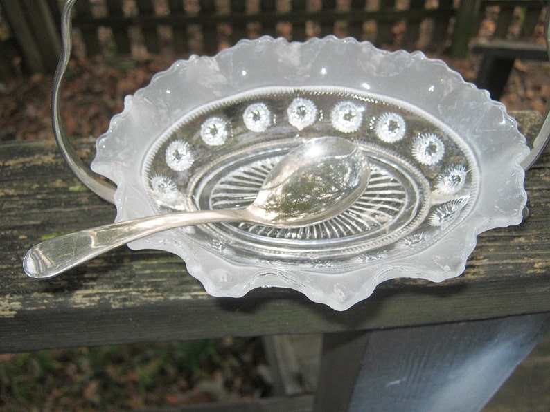 Relish Dish With Spoon And Handle Sheffield England Etsy