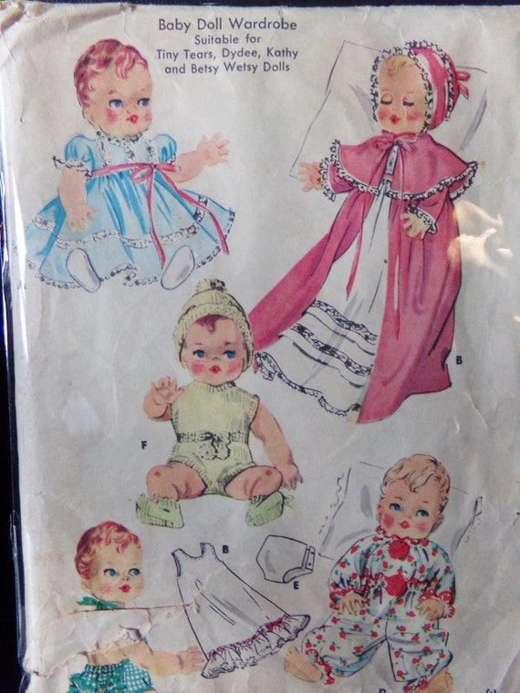 Betsy Wetsy Dy Dee Kathy Vtg 1950s Baby Doll Pattern ~ 19/" 20/" 21/" Tiny Tears