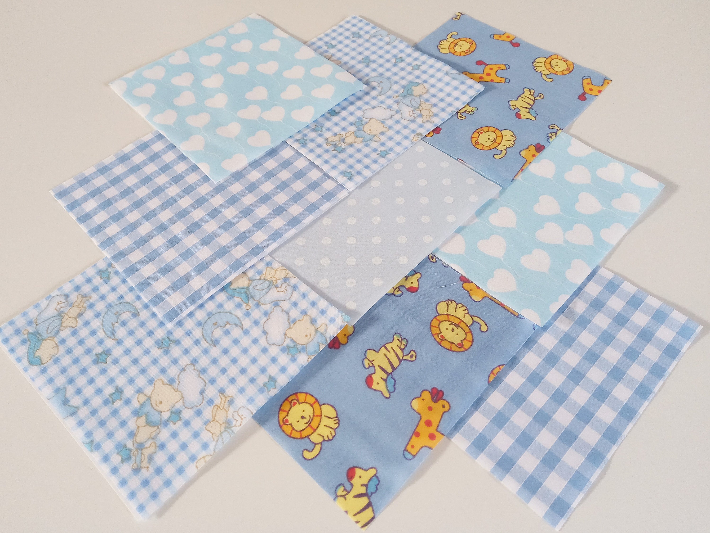 30 X Baby Boy 5 Inch Fabric Patchwork Squares Pieces Charm Etsy