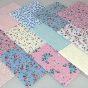Confezione da 30 pezzi di quadrati patchwork in tessuto floreale Baby Molly da 5 pollici