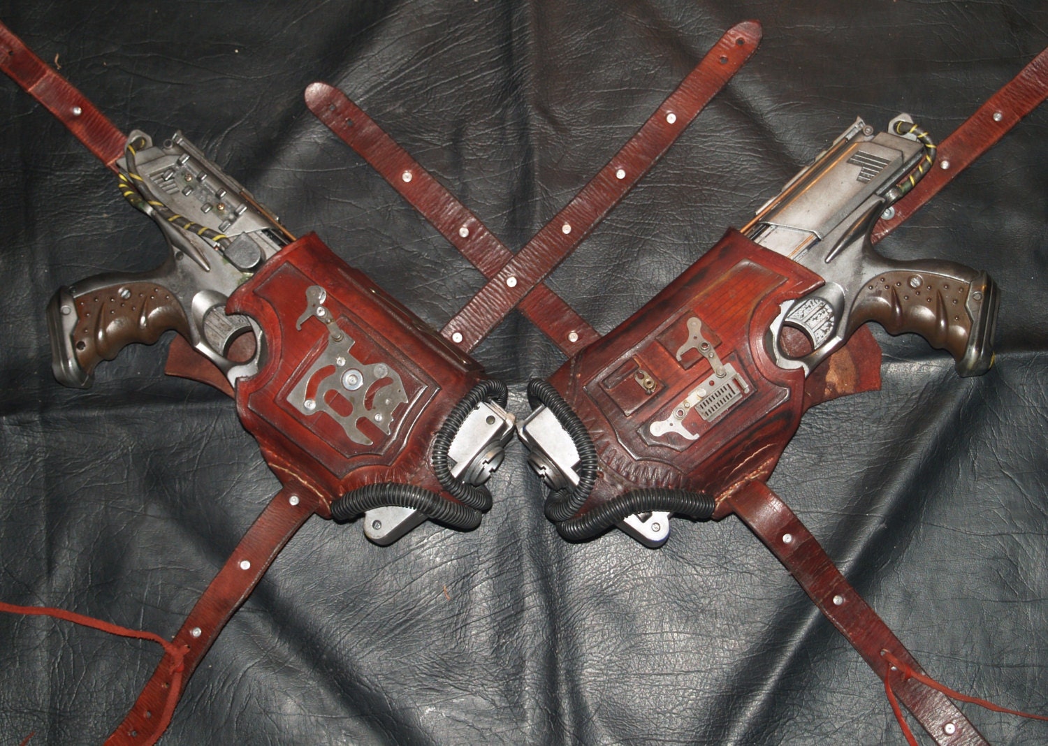 Pair Steampunk Nerf Gun Holsters Etsy