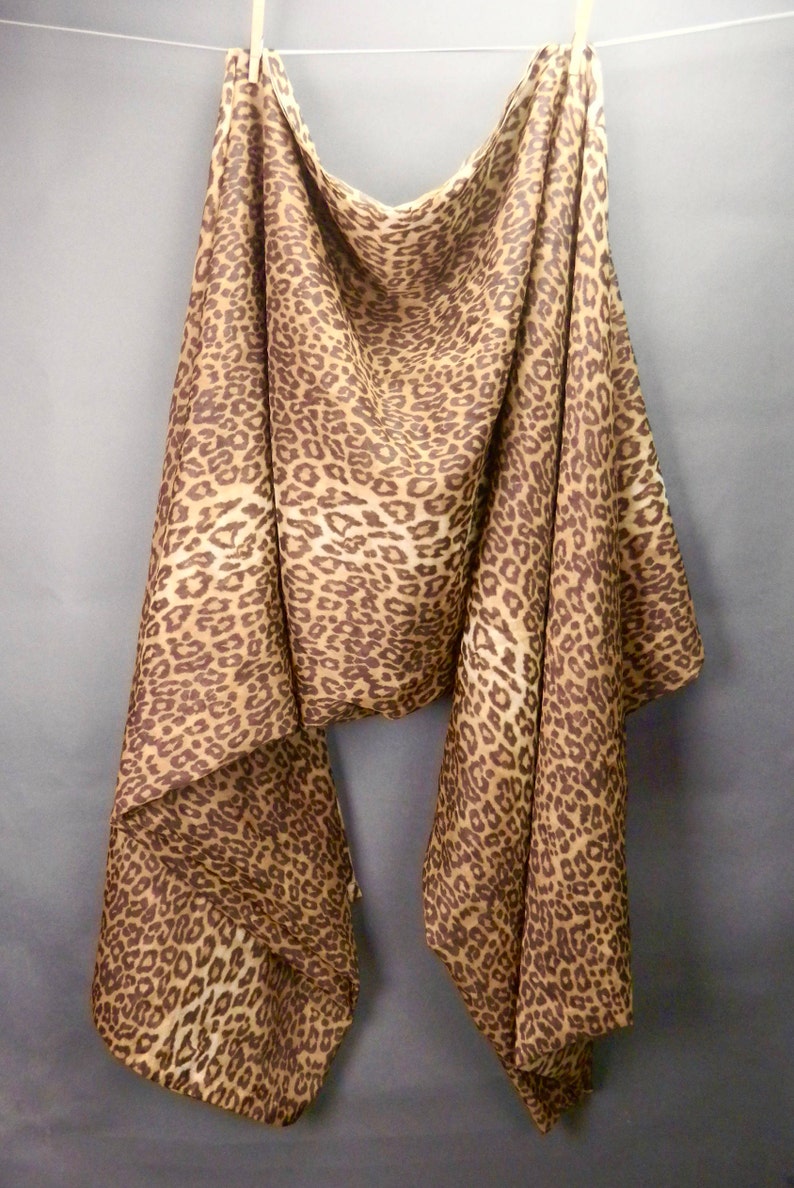Leopard Scarf Curtain Swag Huge 72x216 Louis Hornick Sheer Etsy