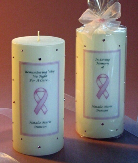 Cancer Awareness Memorial Candle Etsy
