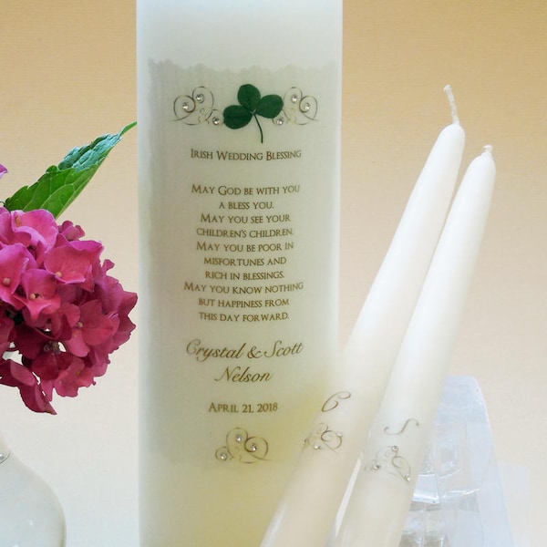 Irish Unity Candle Etsy