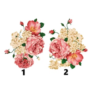 Patches Stoffbild Aufnäher Applikation Rosen Material für Patchwork Nähmaterial Verzierungen