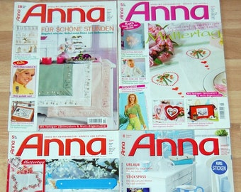 ANNA 4 tijdschriften handwerk Nummers: 5+10/2004 5/2006 8/2011