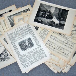 30 pagine di libri antichi originali Paper Junk Journaling Scrapbooking Decoupage Bullet Journal
