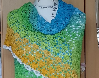 Dreieckstuch Schultertuch Stola Scarf Shawl Tippet Handarbeit by Madoriro gehäkelt crochet UNIKAT