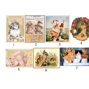 Patches Aufnäher Applikation Katzen Cat Collage Patchwork Quilt 7 verschiedene Motive