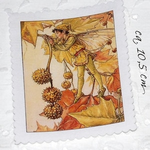 Zauberhafte Applikation Aufnäher Patch Stoffbild Platane Fee The Plane Tree Fairy Flower Fairy