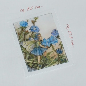 Handmade patch Chicorée Fee Flower Fairy – nostalgic appliqué for sewing and craft projects