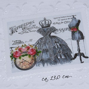 Patches appliqué fabric picture fashion Victorian collage vintage