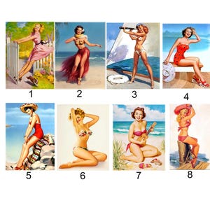 Aufnäher Applikation Stoffbild Pin up Lady Sommerfeeling Badespaß