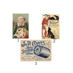 Nostalgic patches, appliques, fabric pictures, patches, Victorian sewing, vintage labels