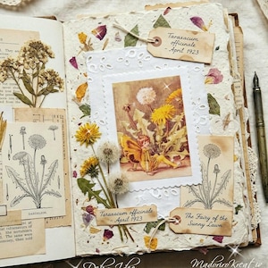 Handgefertigte nostalgische Patches Aufnäher Applikation Löwenzahn Fee The Dandelion Fairy