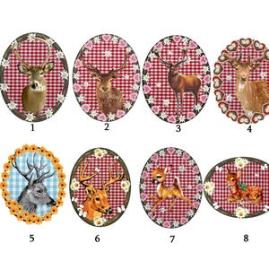 Patches, appliques, deer head, Bavaria, country house, various motifs