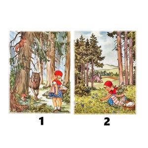 Patch fabric picture appliqué fairy tale Little Red Riding Hood No. 6