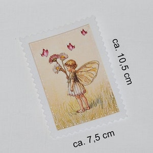 Patches fabric picture applique daisy fairy elf flowers