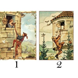 Patch fabric picture applique fairy tale Rapunzel