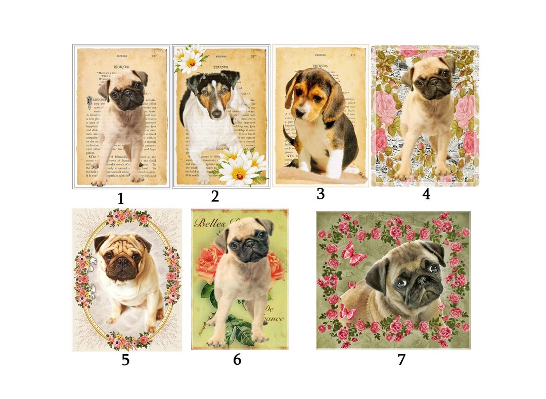 Dog/pug Puppy Applique Material for Patchwork Quilt Crafting - Various ...